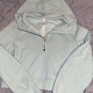 Delicate mint lululemon scuba half zip